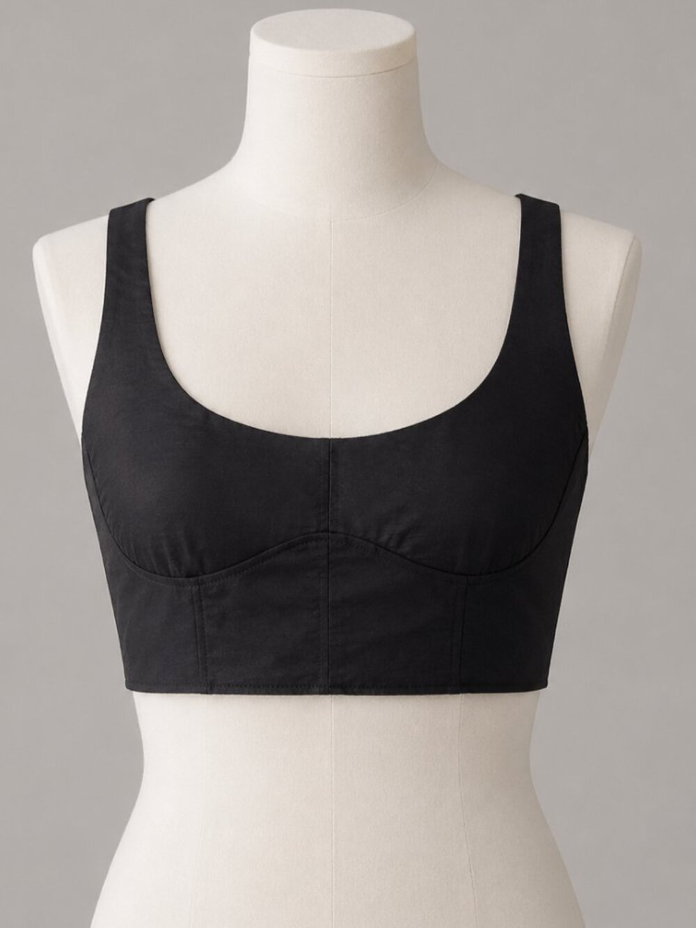 House of Harlow 1960 Crop Tank Top Black Smocked Back Large Whimsygoth Grunge